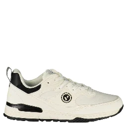 White Polyester Men's Sneaker