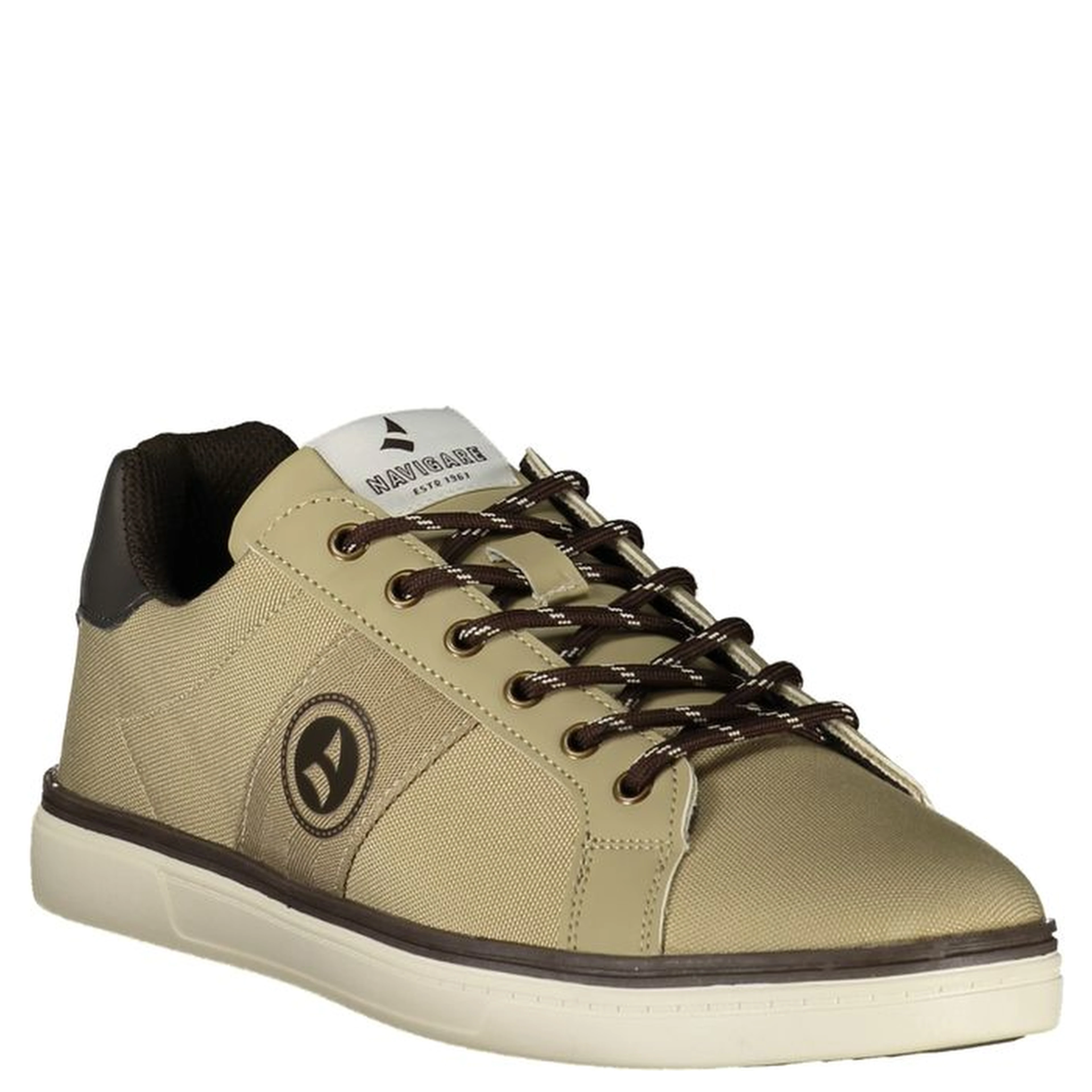 Beige Polyester Men's Sneaker