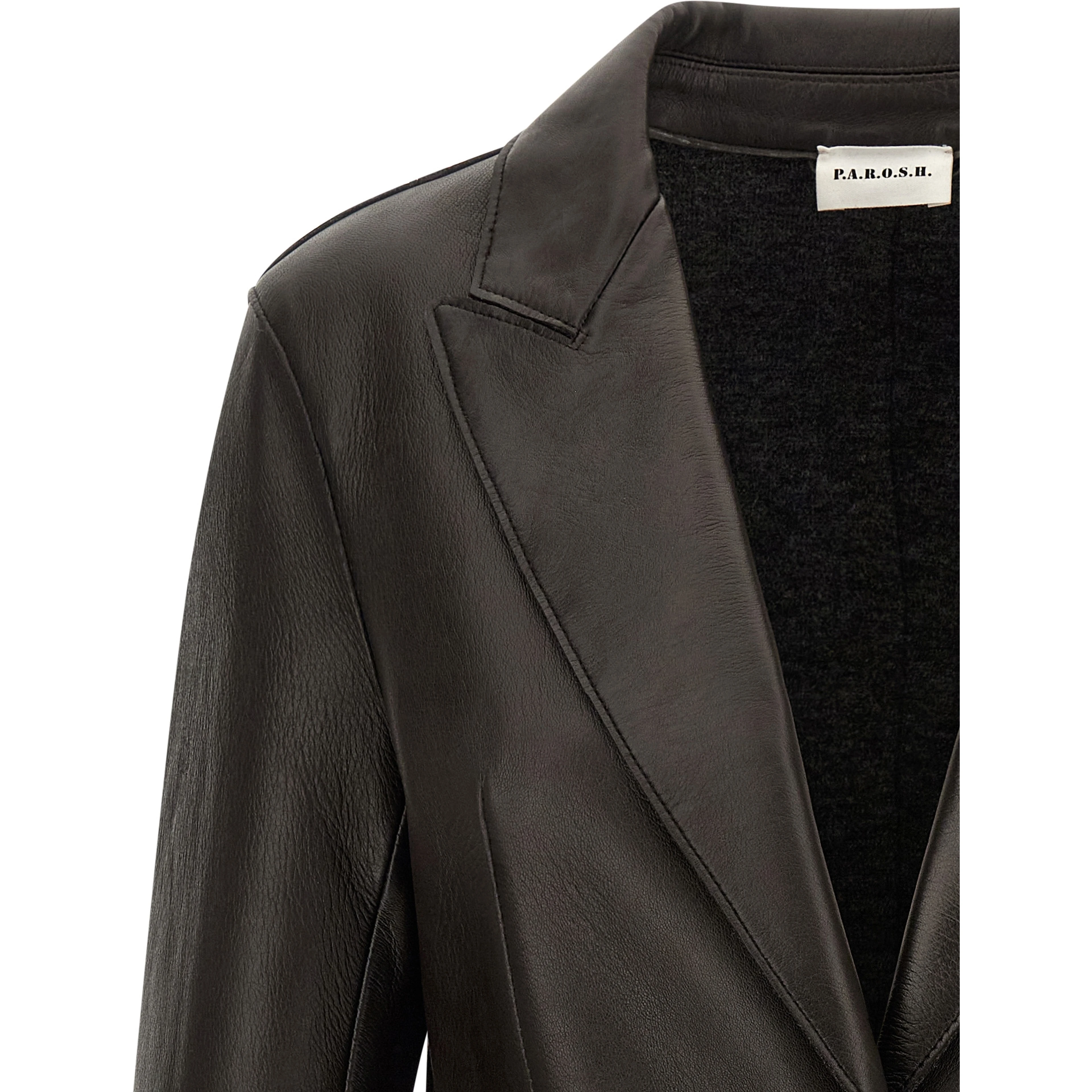 Black Lamb Leather Blazer