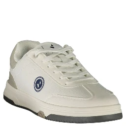 White Polyester Men's Sneaker