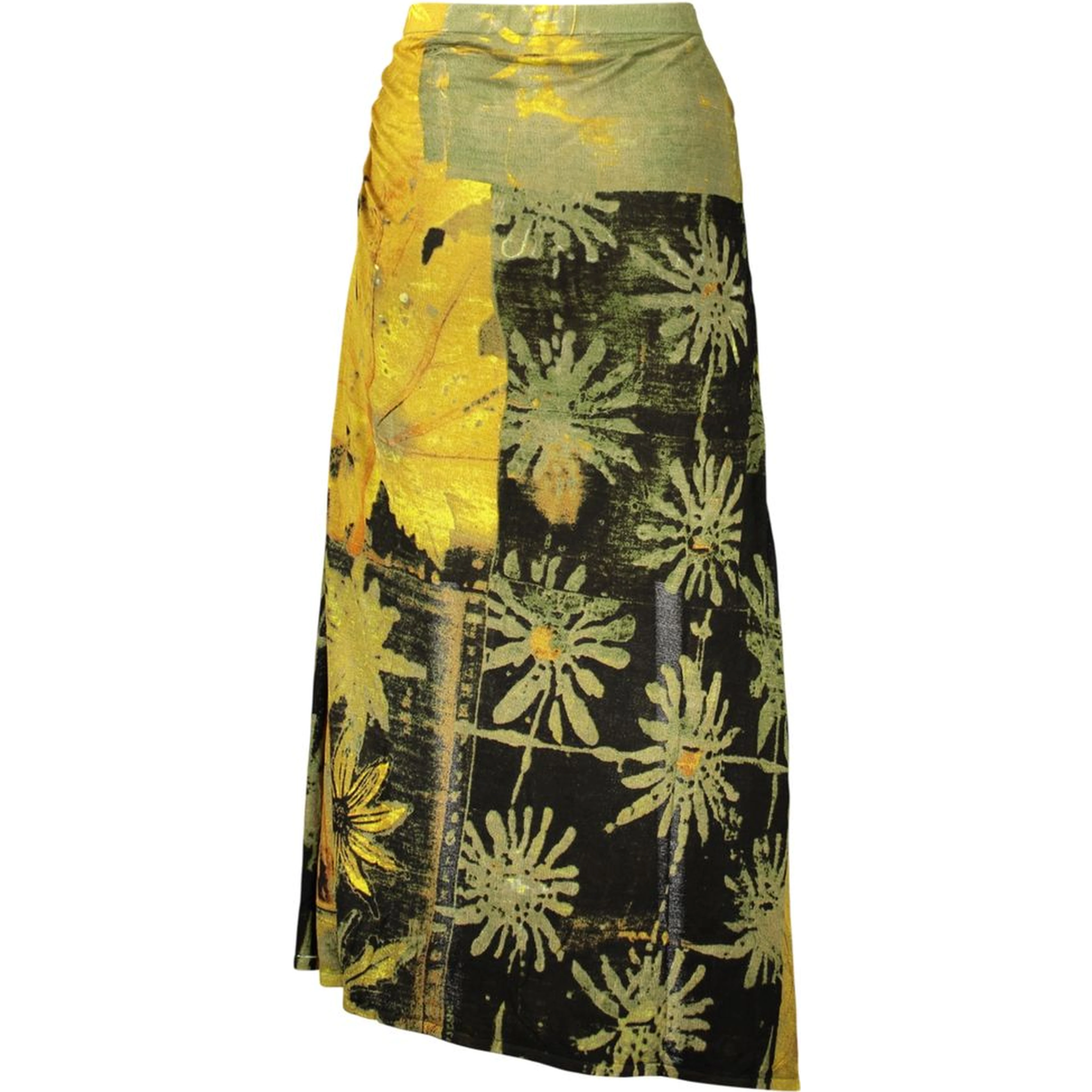 Green Viscose Women's Skirt
