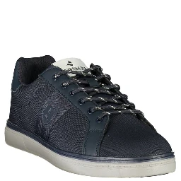 Blue Polyester Men's Sneaker
