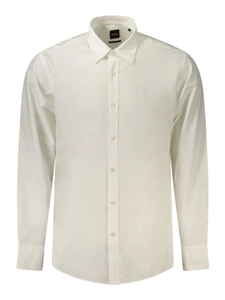 White Cotton Men's Shirt