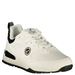 White Polyester Men's Sneaker