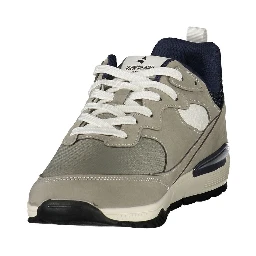 Grigio Polyester Mens Sneaker