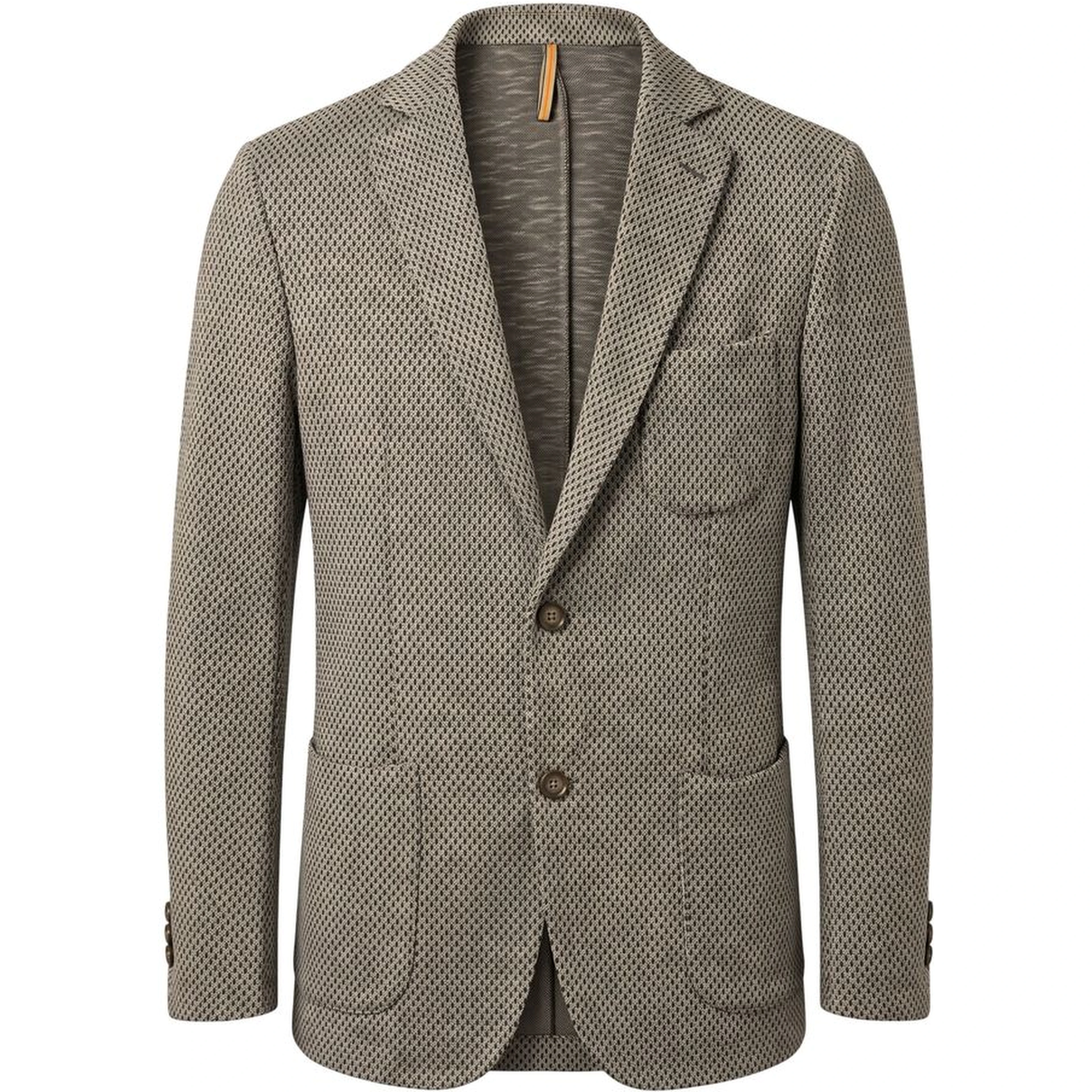 Beige Cotton Men Jacket