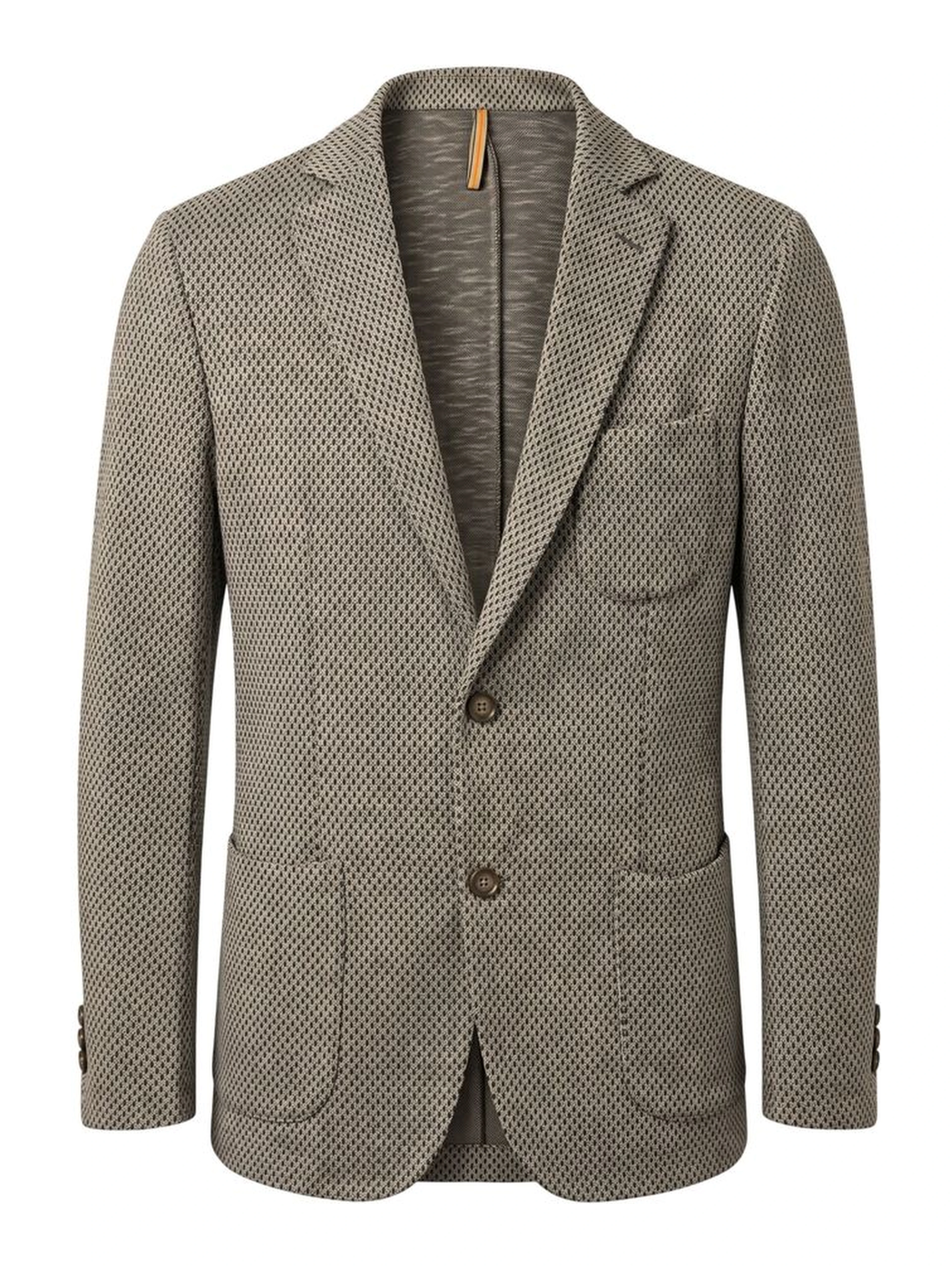 Beige Cotton Men Jacket