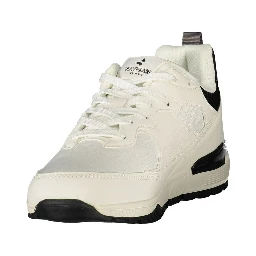 White Polyester Men's Sneaker