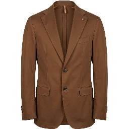 Brown Cotton Men's Jacket