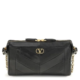 Black Napa Leather / Calf Bos Taurus Shoulder Bag