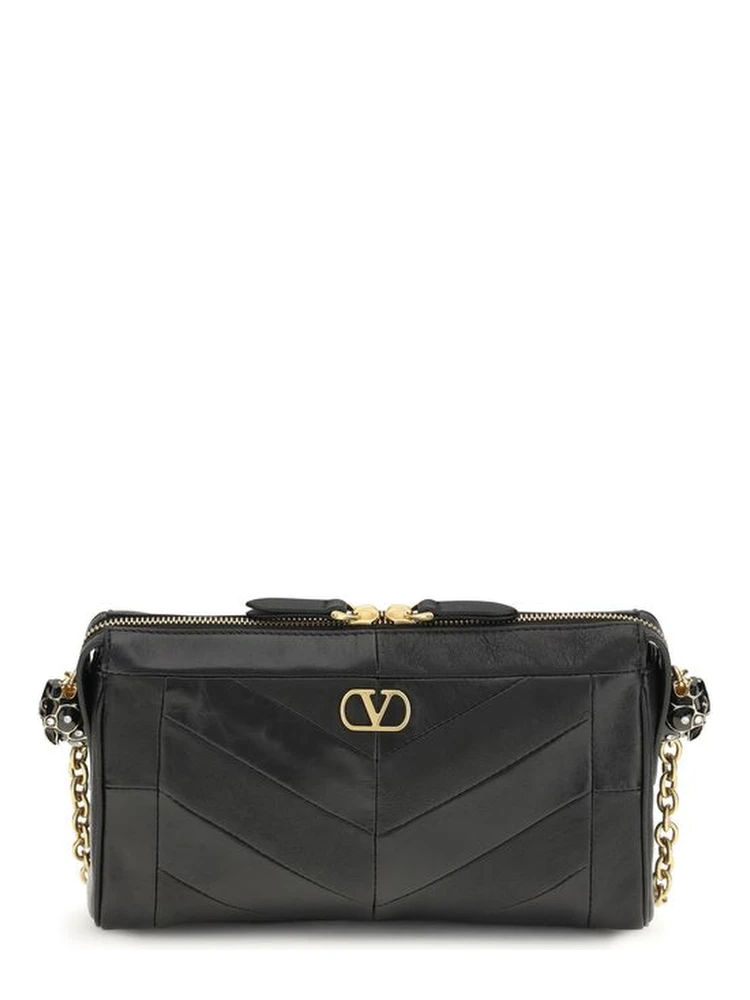 Black Napa Leather / Calf Bos Taurus Shoulder Bag