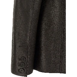Black Lamb Leather Blazer
