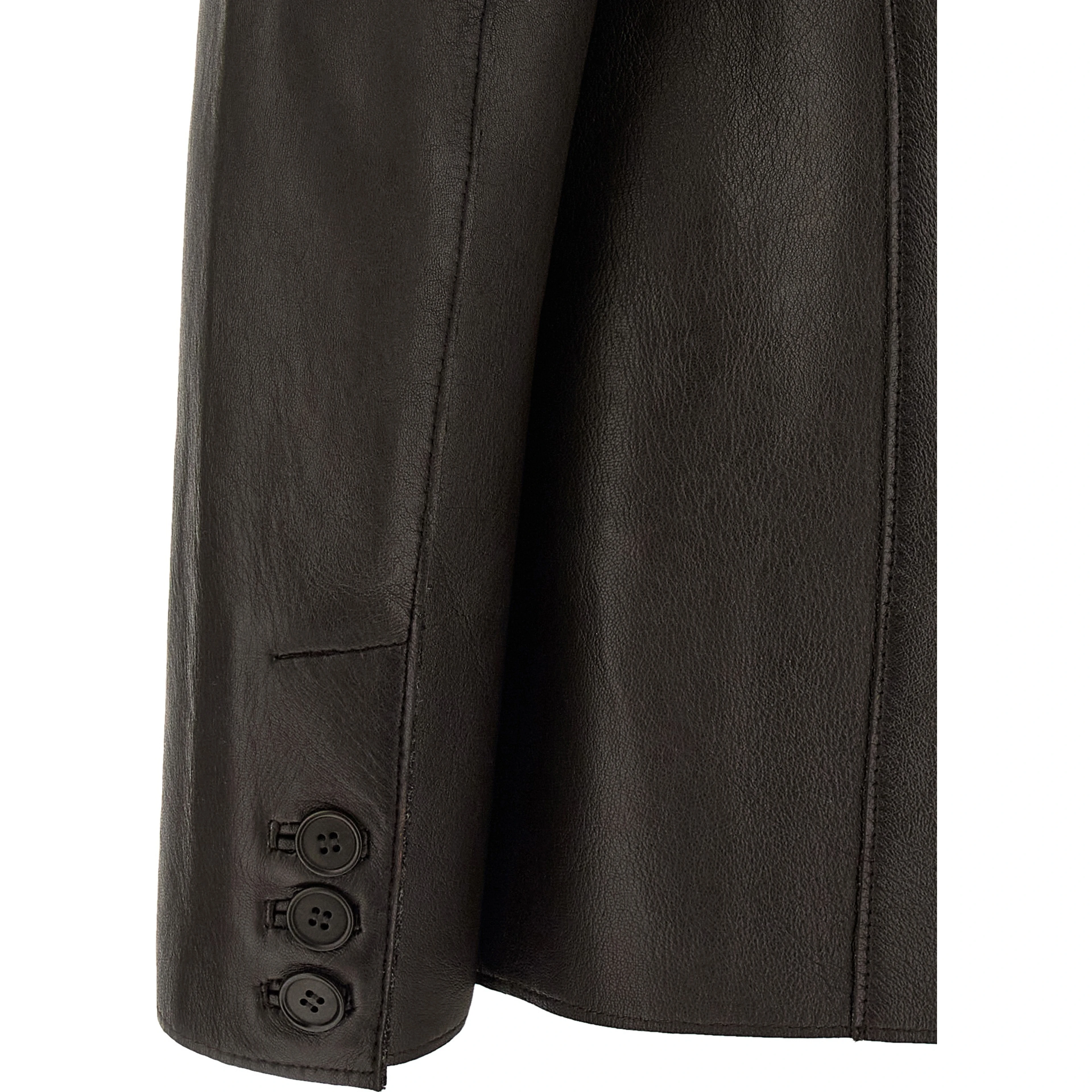 Black Lamb Leather Blazer