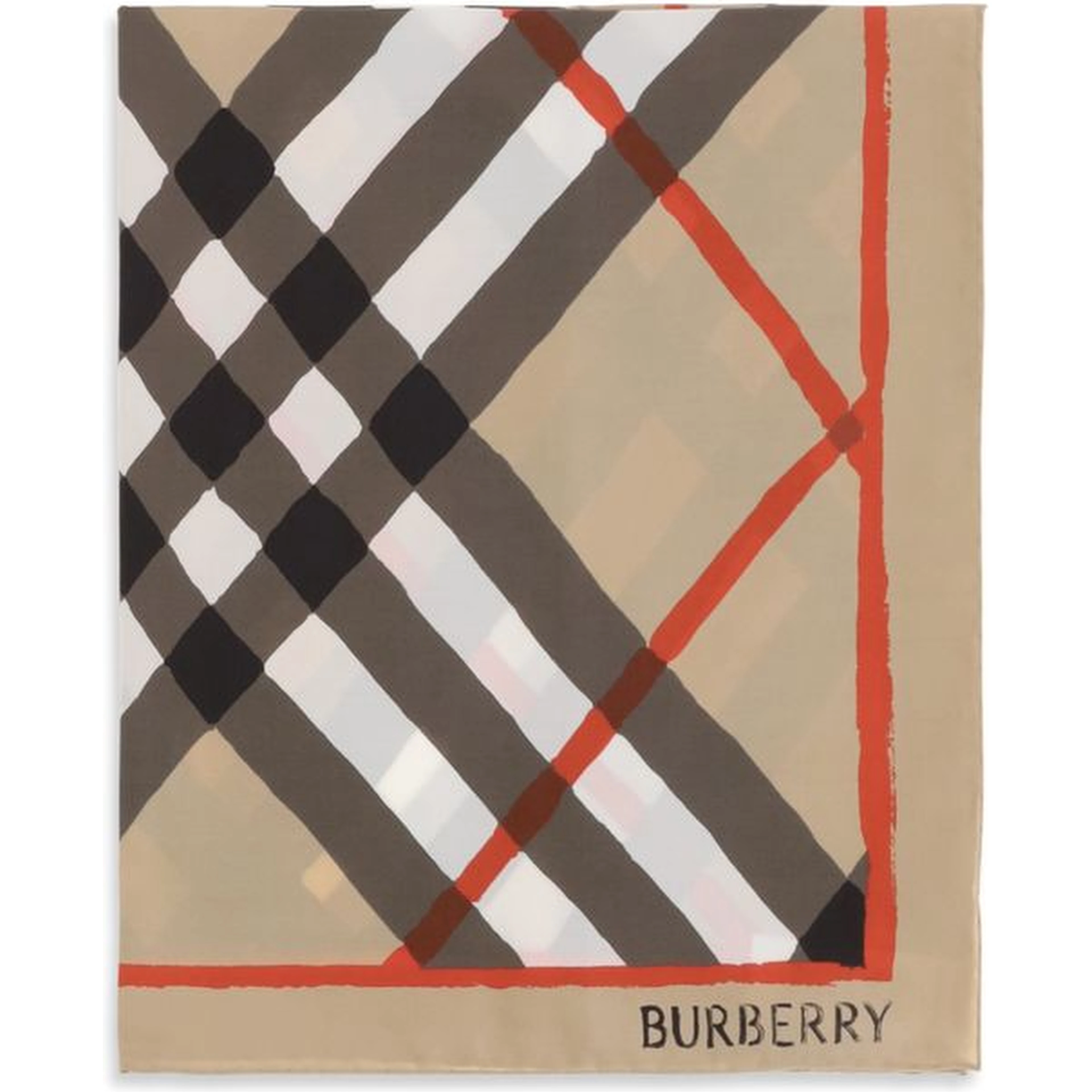 Beige Silk Scarf