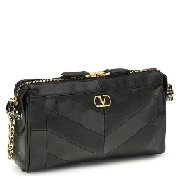 Black Napa Leather / Calf Bos Taurus Shoulder Bag