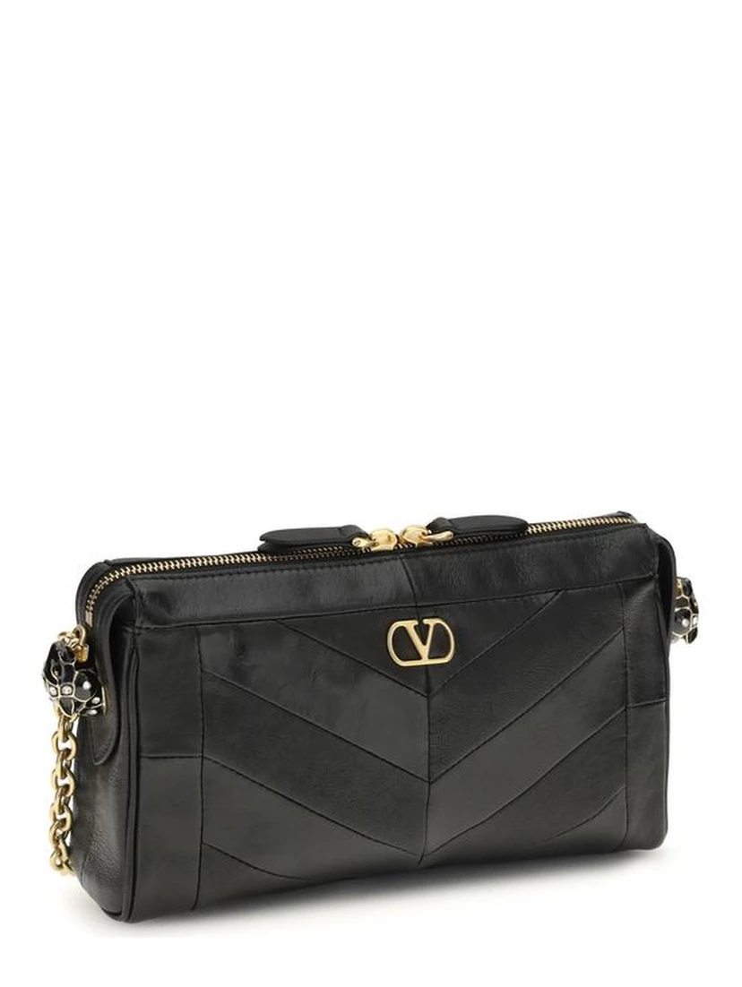 Black Napa Leather / Calf Bos Taurus Shoulder Bag