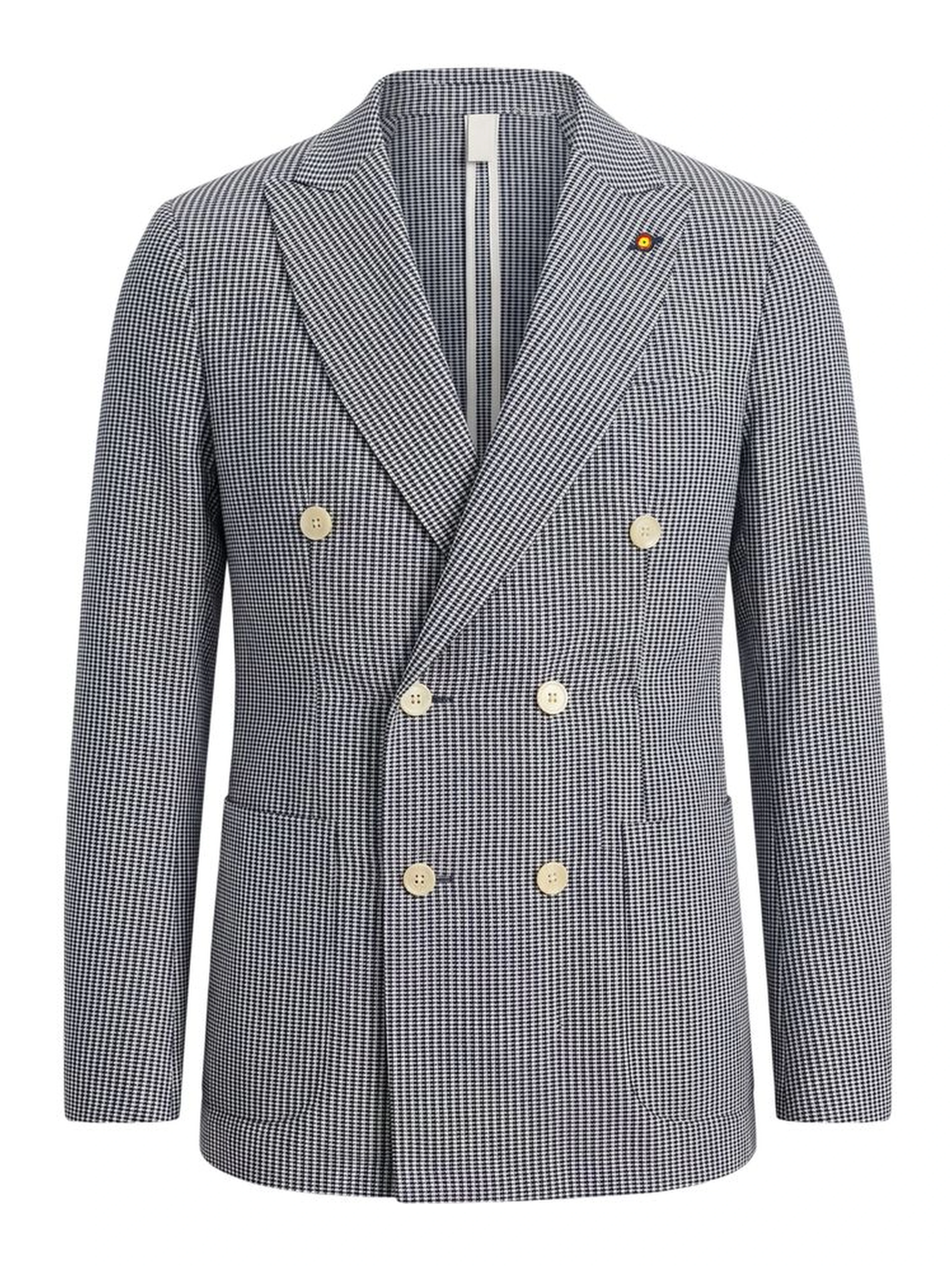 Blue Cotton Men Jacket