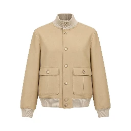 Beige Virgin Wool Bomber
