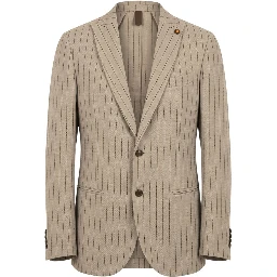 Beige Linen Men Jacket