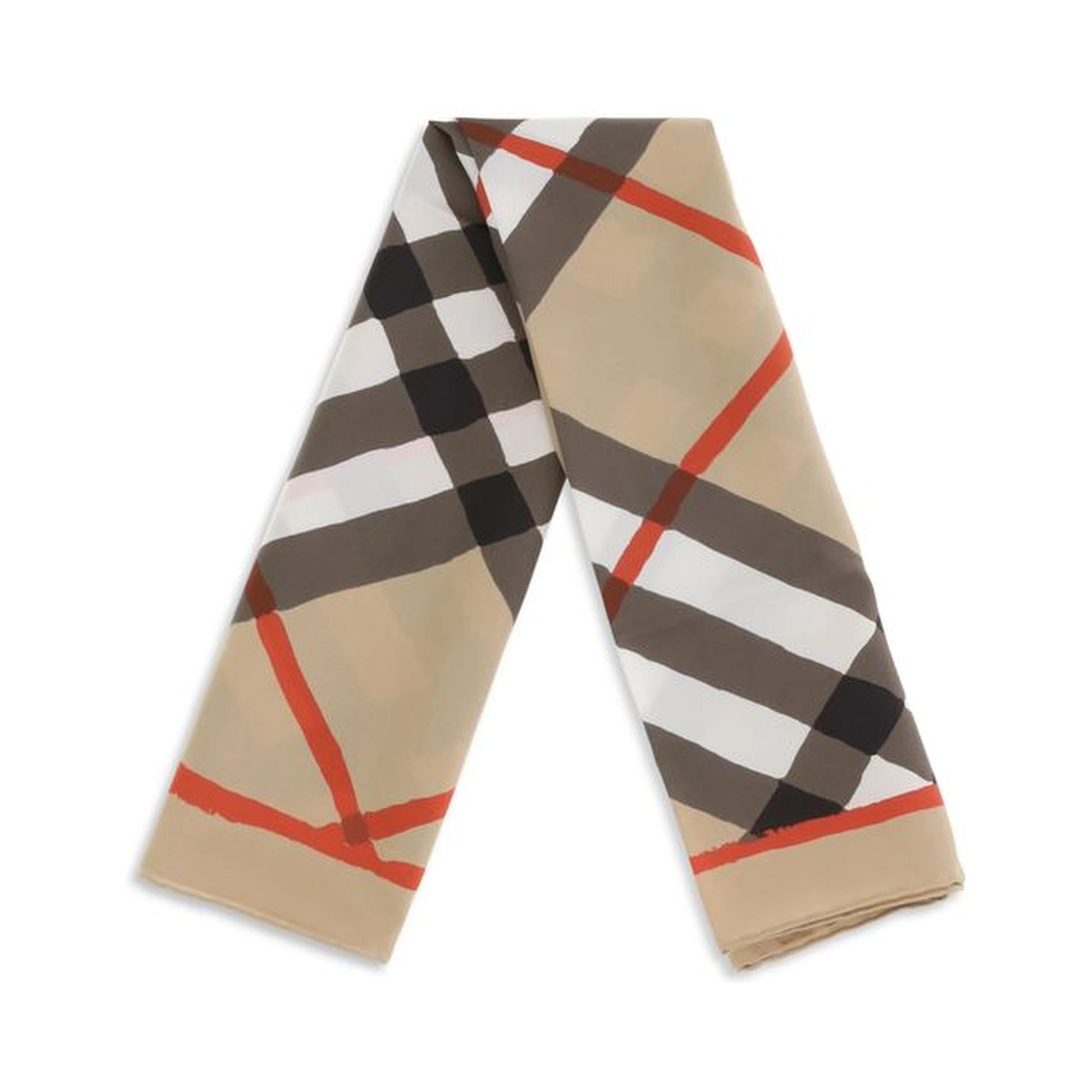 Beige Silk Scarf