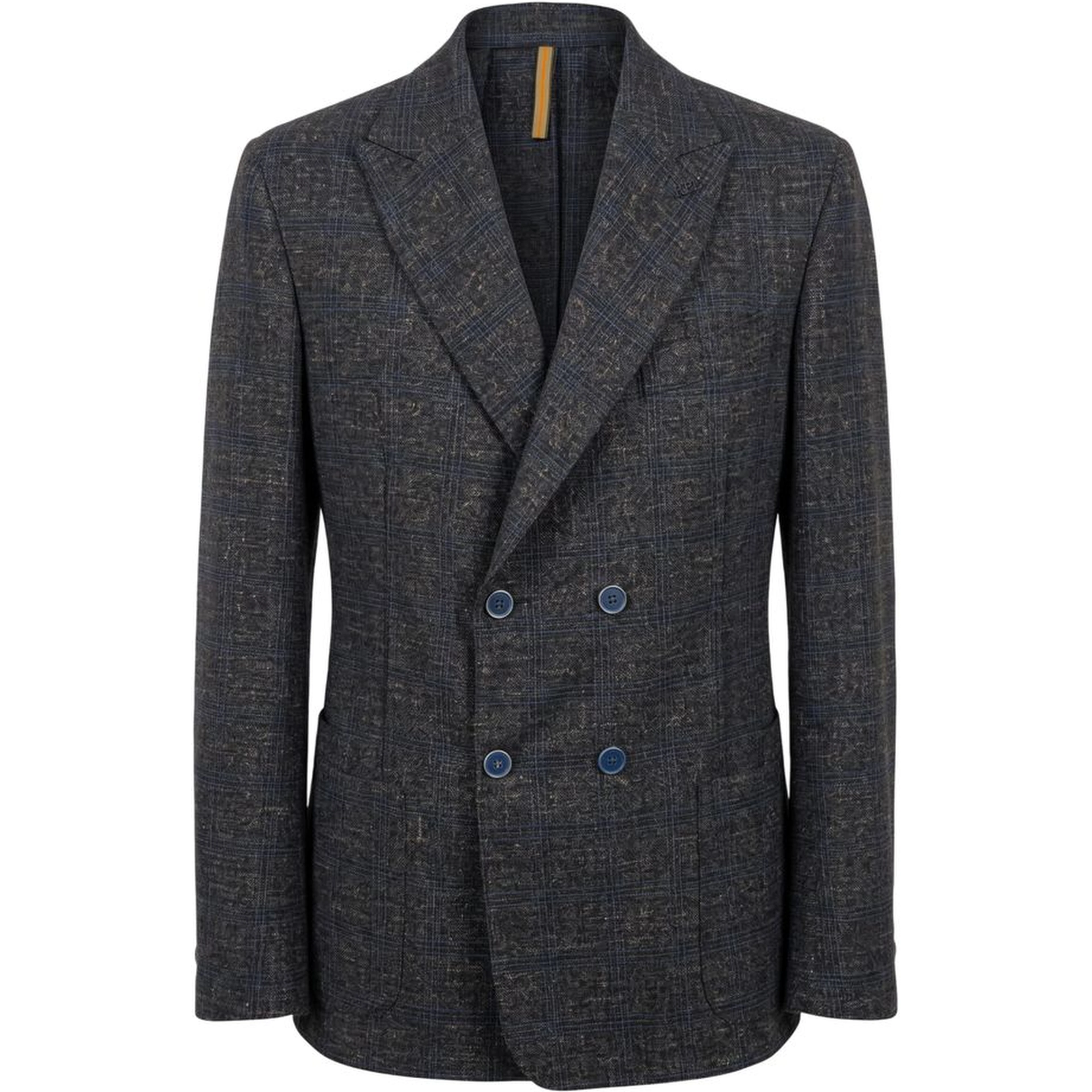 Blue Viscose Men Jacket