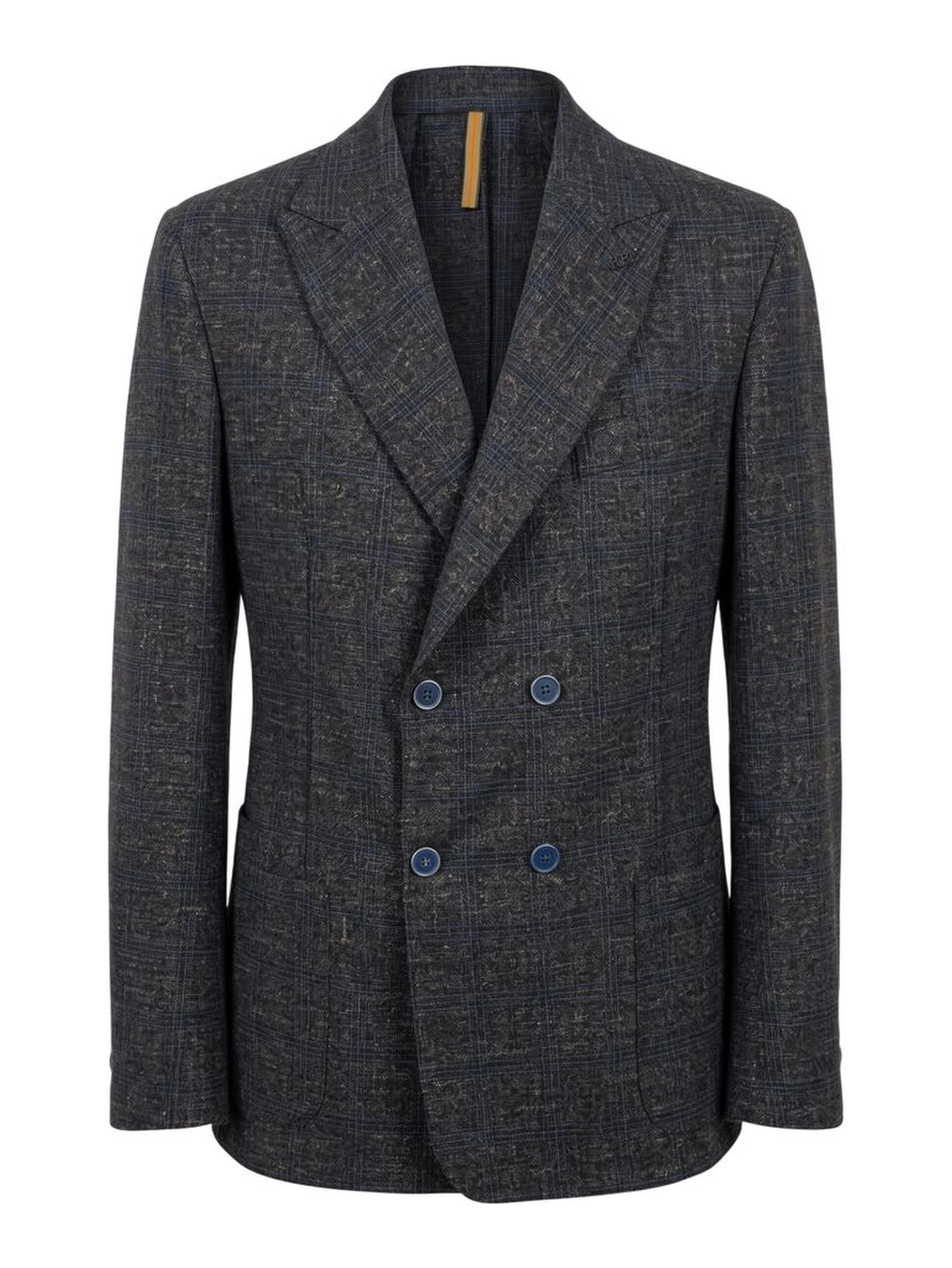 Blue Viscose Men Jacket