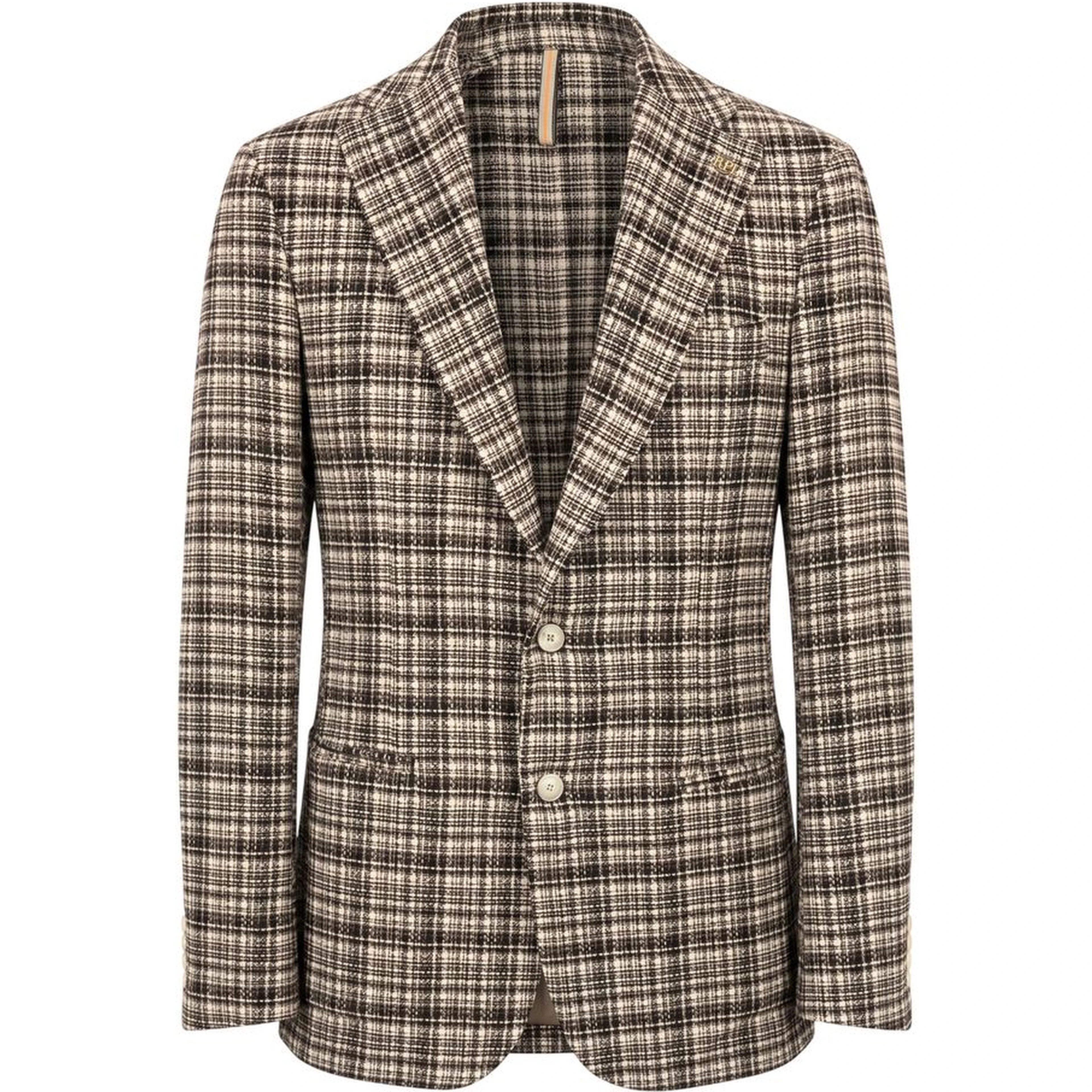 Brown Cotton Men Jacket