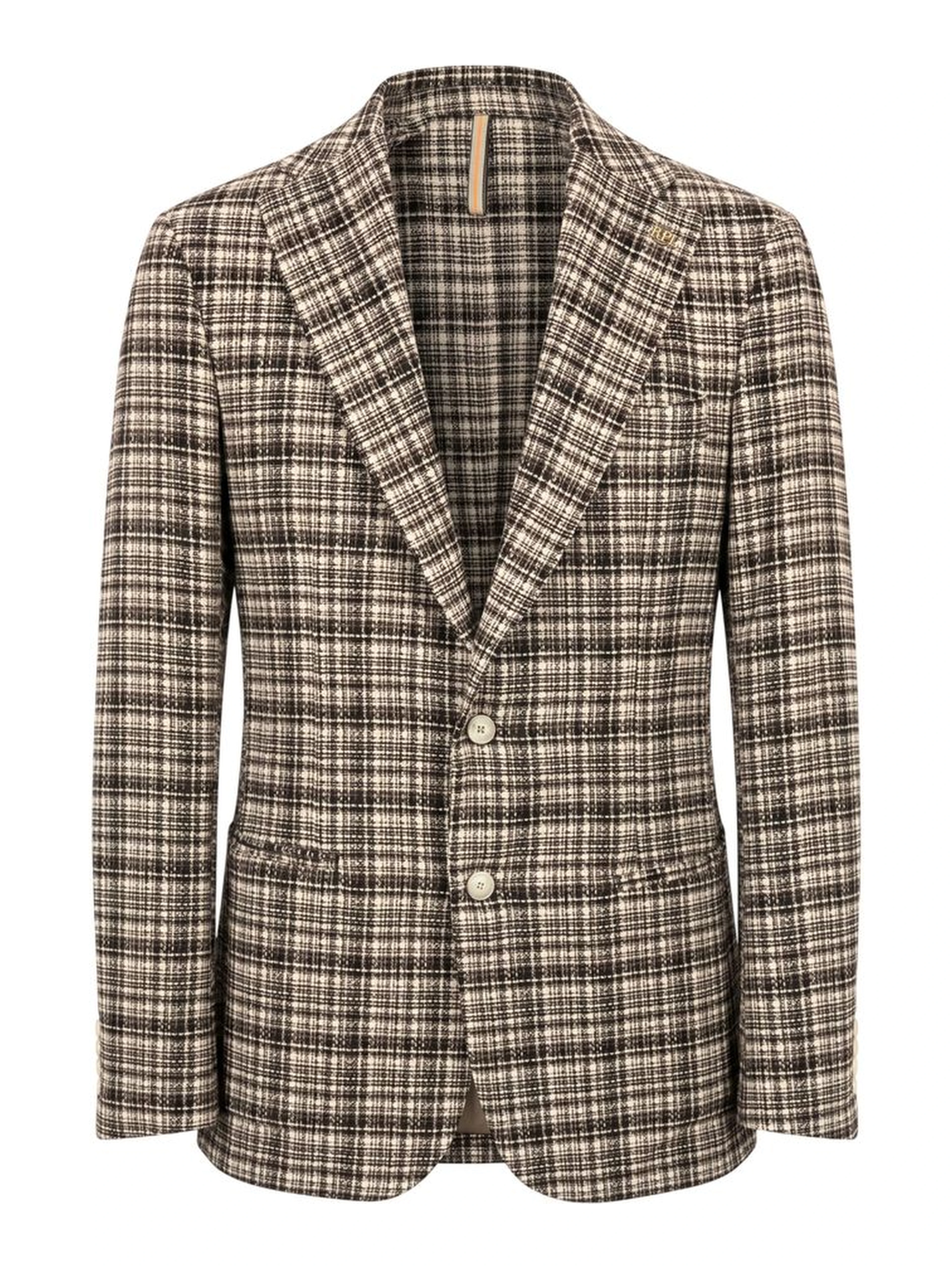 Brown Cotton Men Jacket