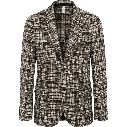 Beige Cotton Men Jacket