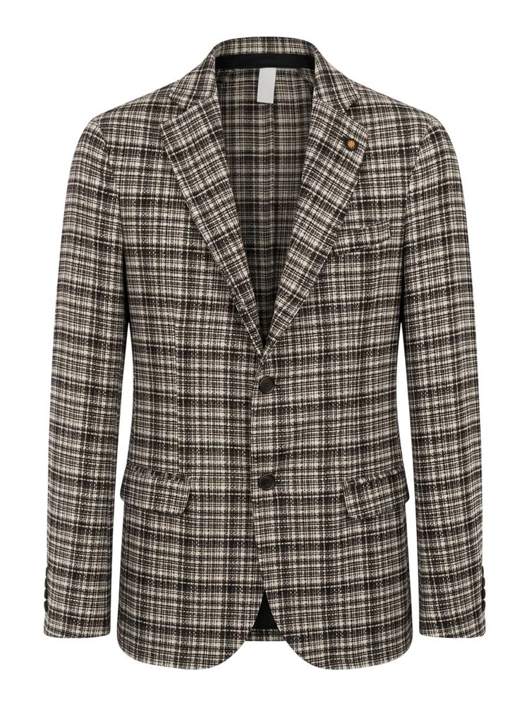 Beige Cotton Men Jacket