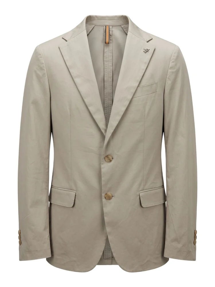 Beige Cotton Men's Jacket