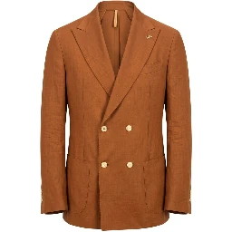 Brown Linen Men's Jacket