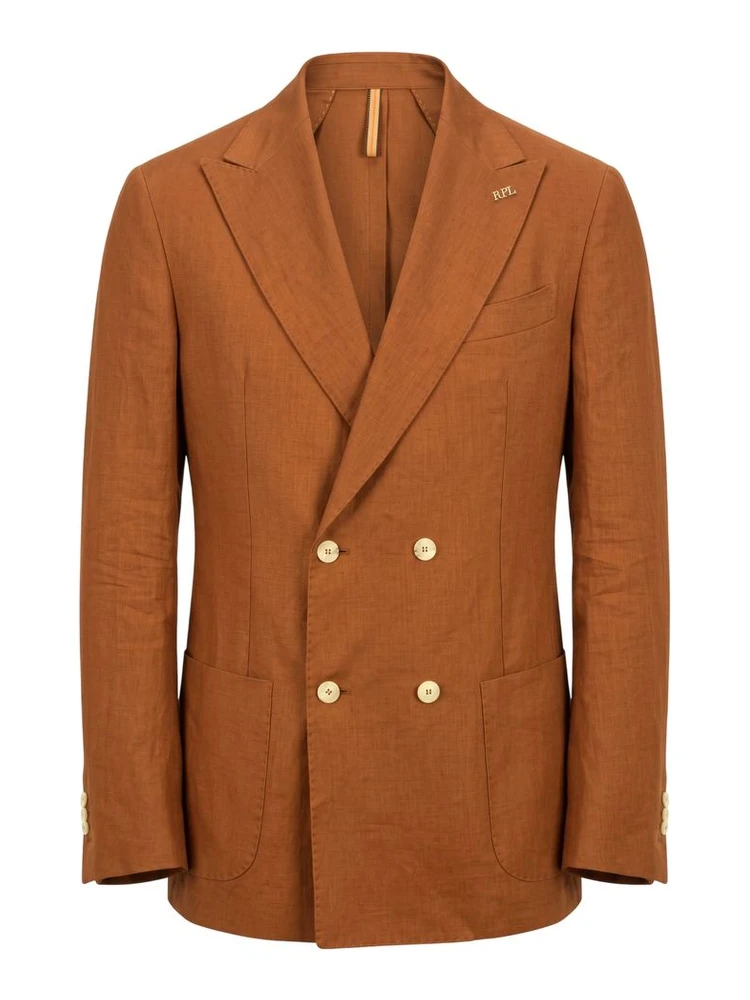 Brown Linen Men's Jacket