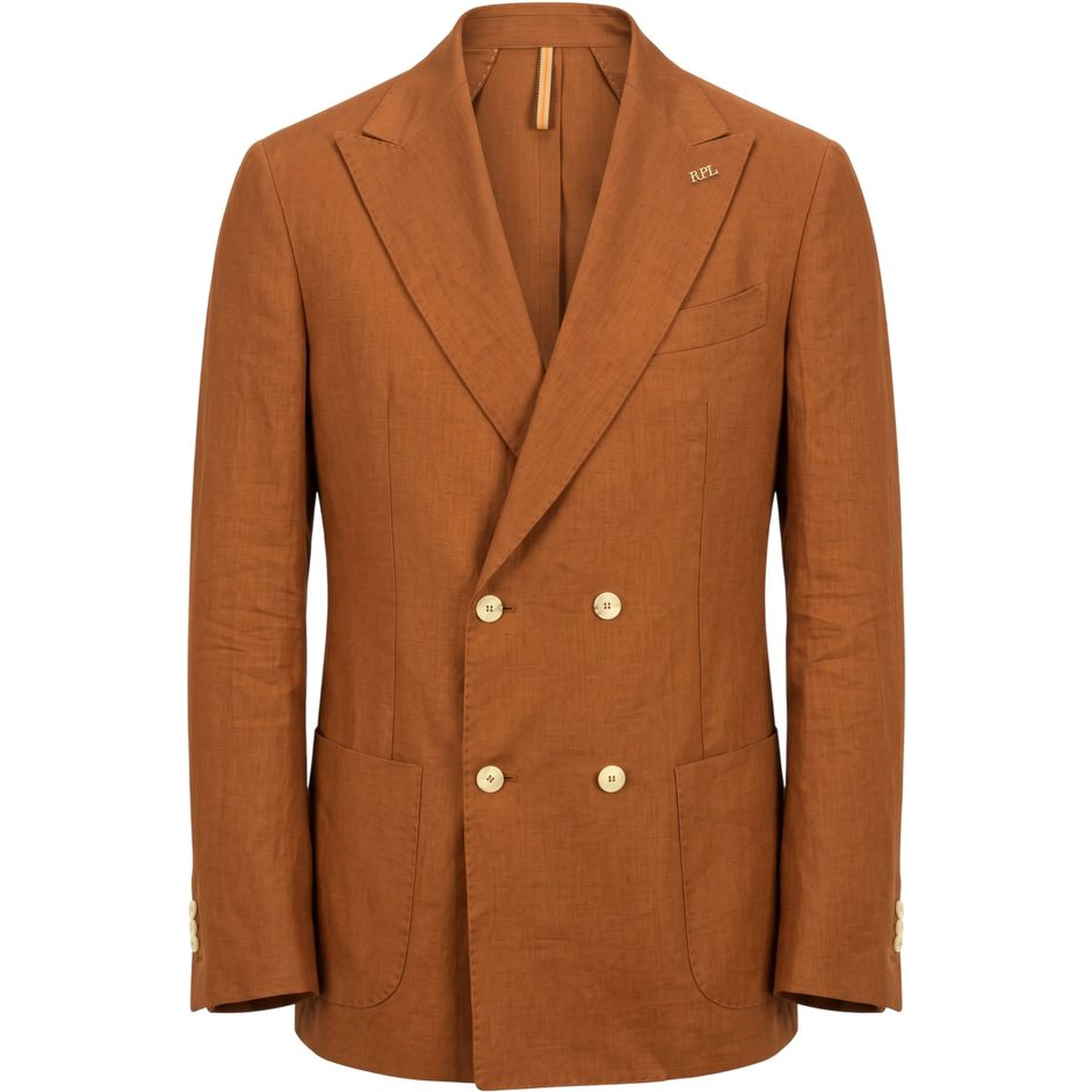 Brown Linen Men's Jacket