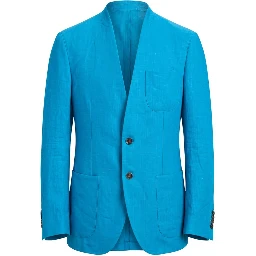Blue Cotton Men's Jacket