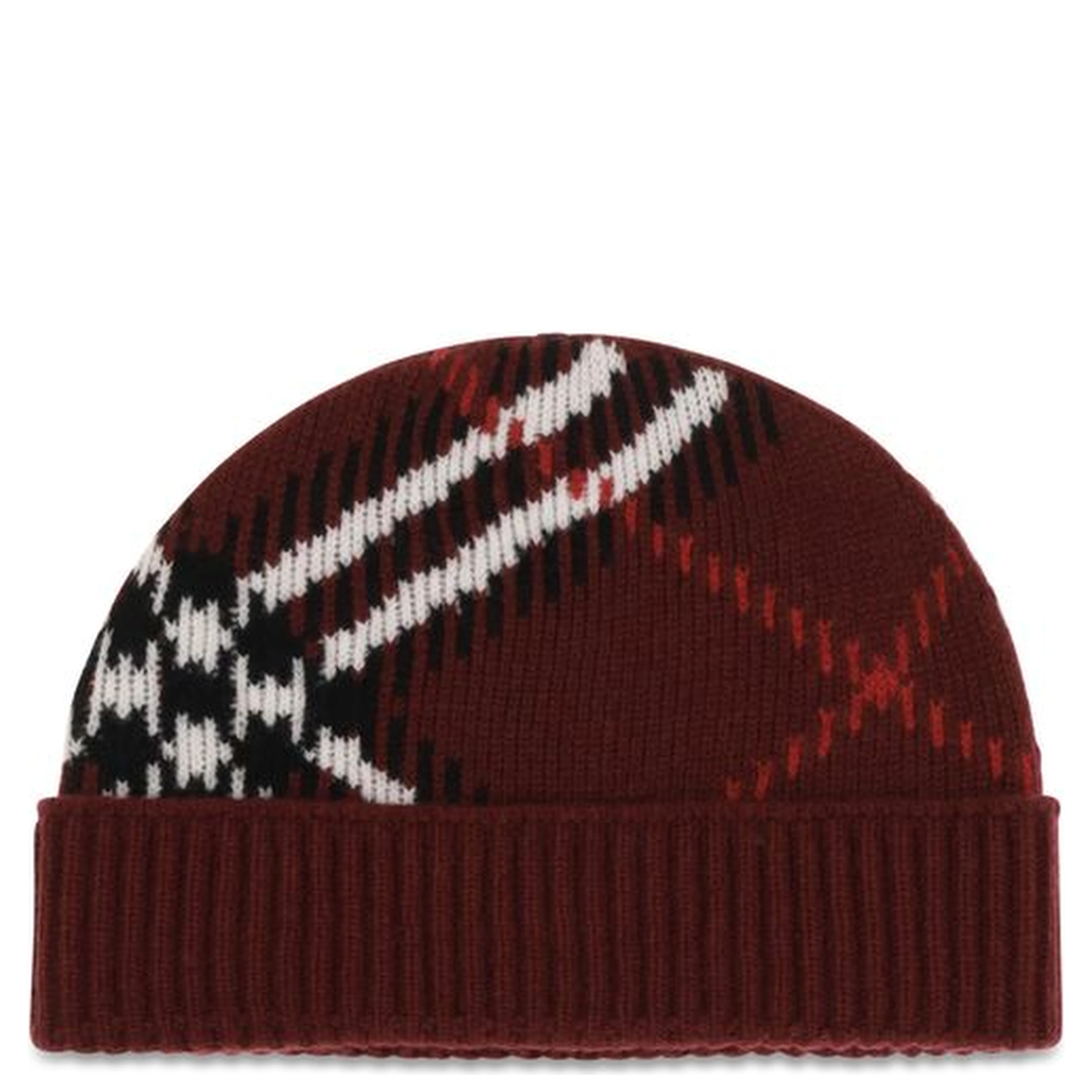 قبعة صوفية من الكشمير بلون بوردو