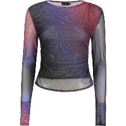 Blue Polyester T-Shirt