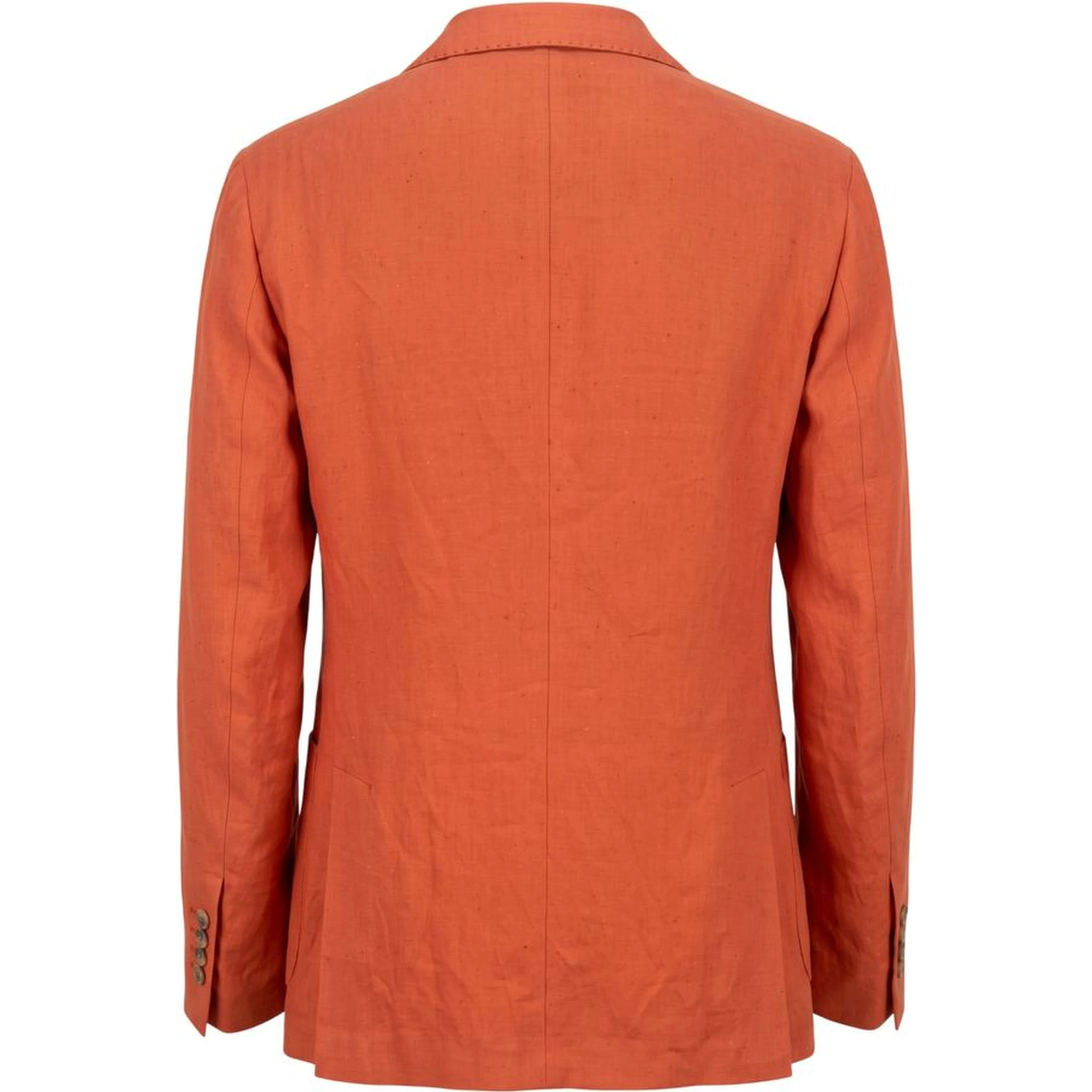 Orange Linen Men Jacket