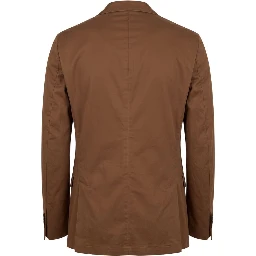 Brown Cotton Men's Jacket
