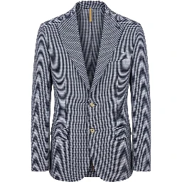 Blue Cotton Men Jacket
