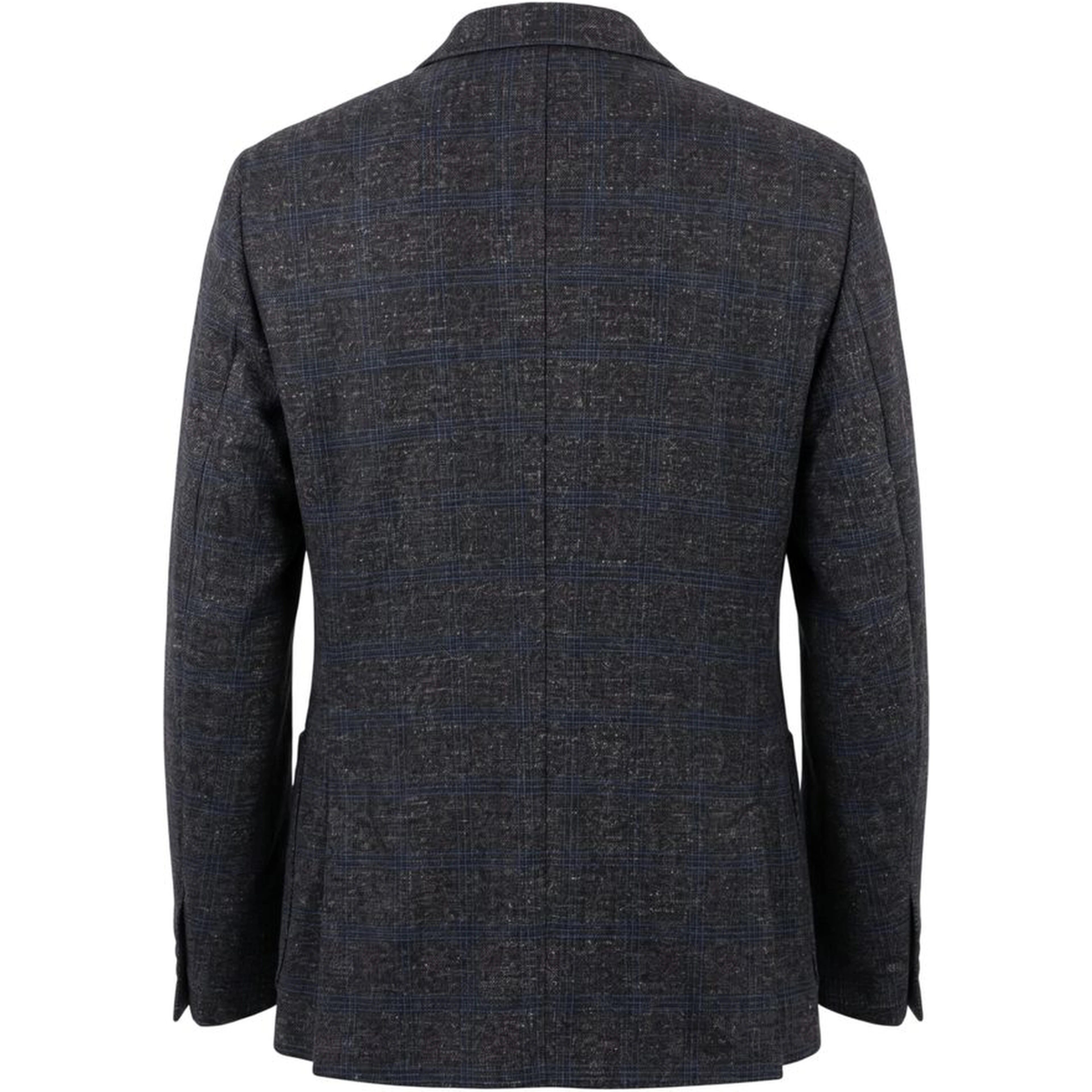 Blue Viscose Men Jacket