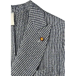 Blue Cotton Men Jacket