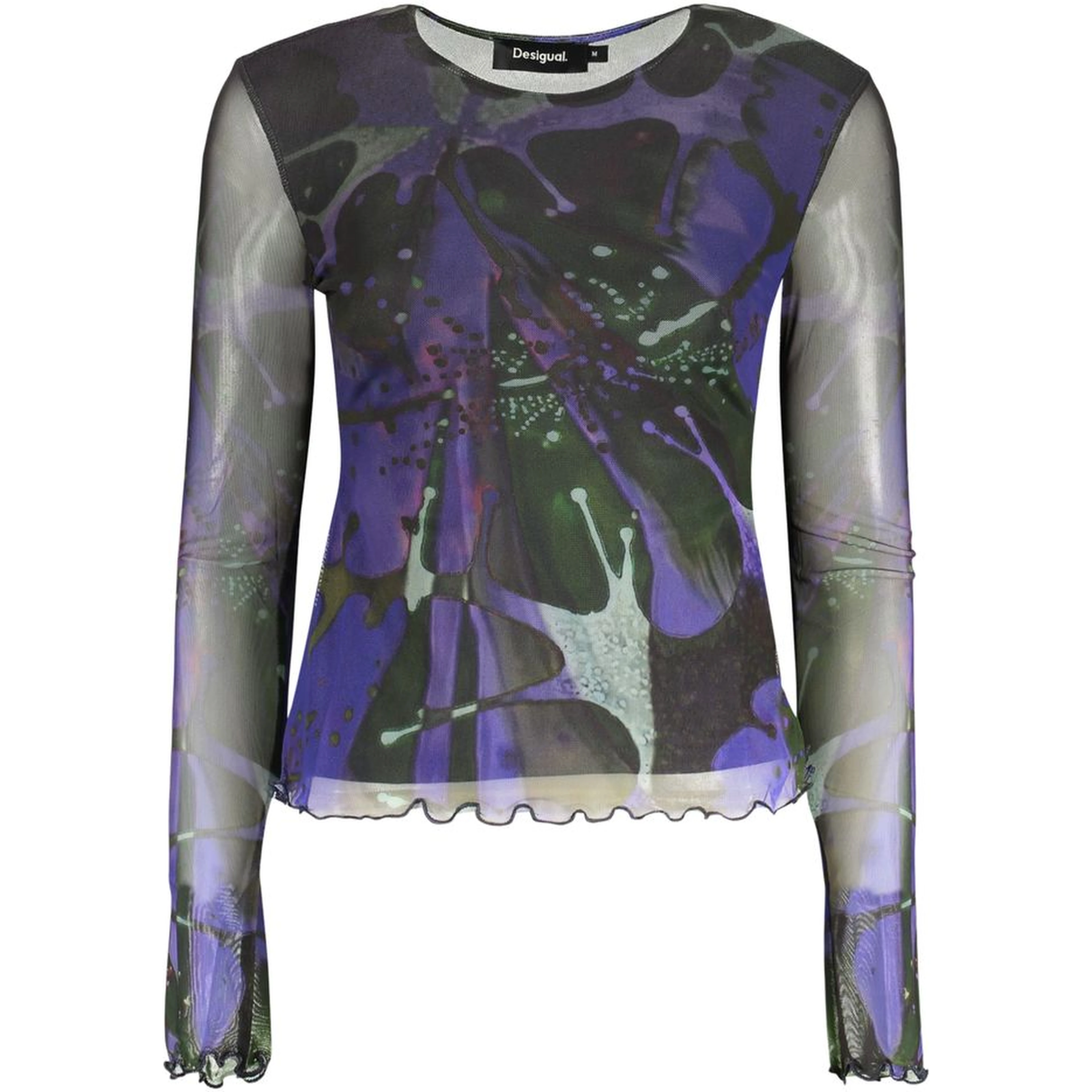 Blue Polyester T-Shirt
