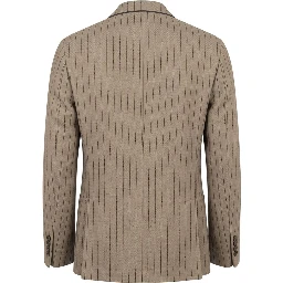 Beige Linen Men Jacket