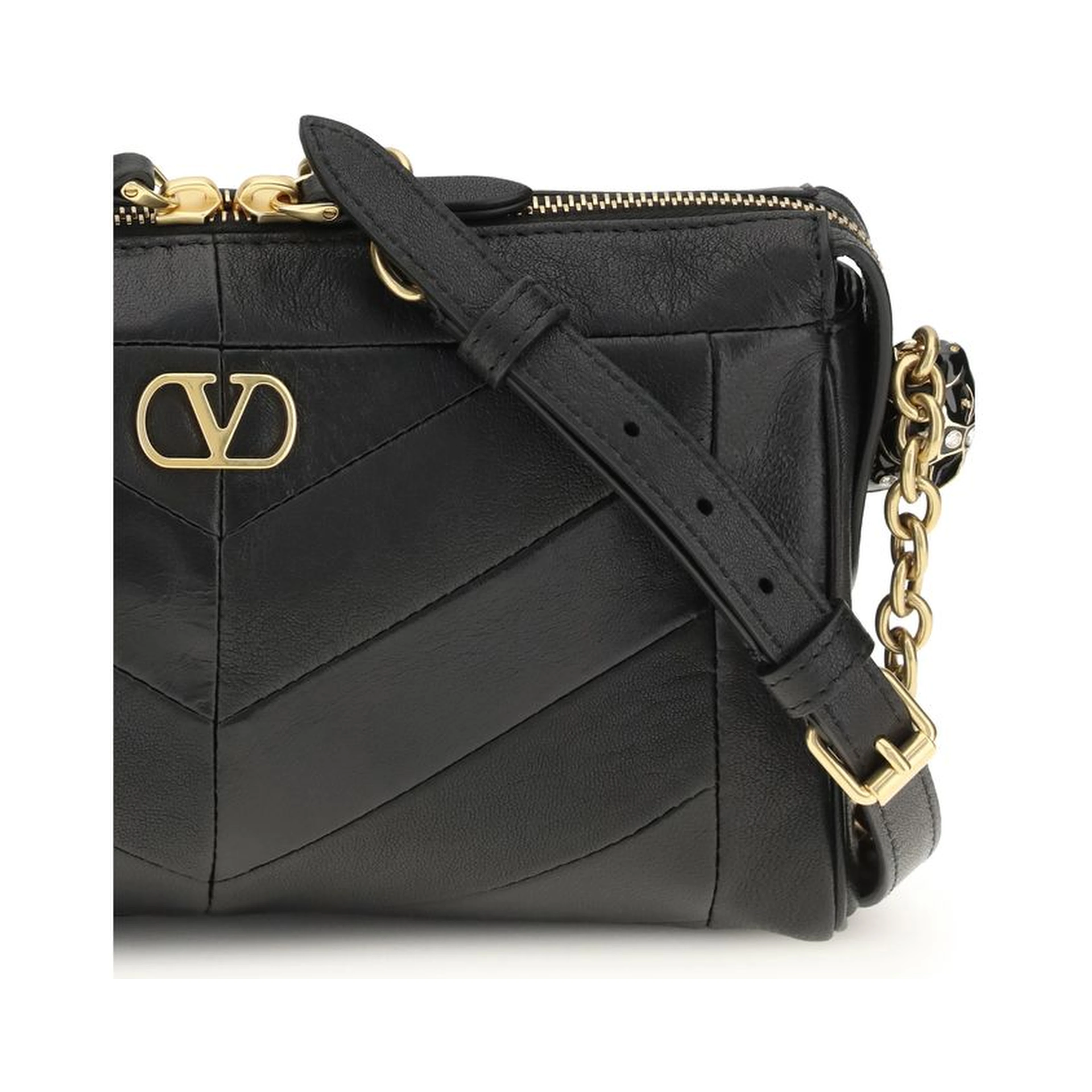 Black Napa Leather / Calf Bos Taurus Shoulder Bag