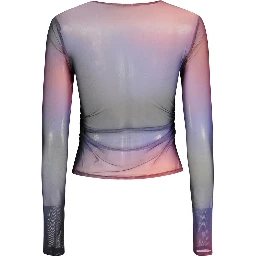 Blue Polyester T-Shirt