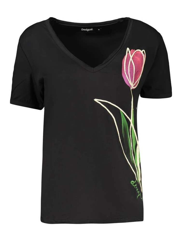 Black Cotton T-Shirt
