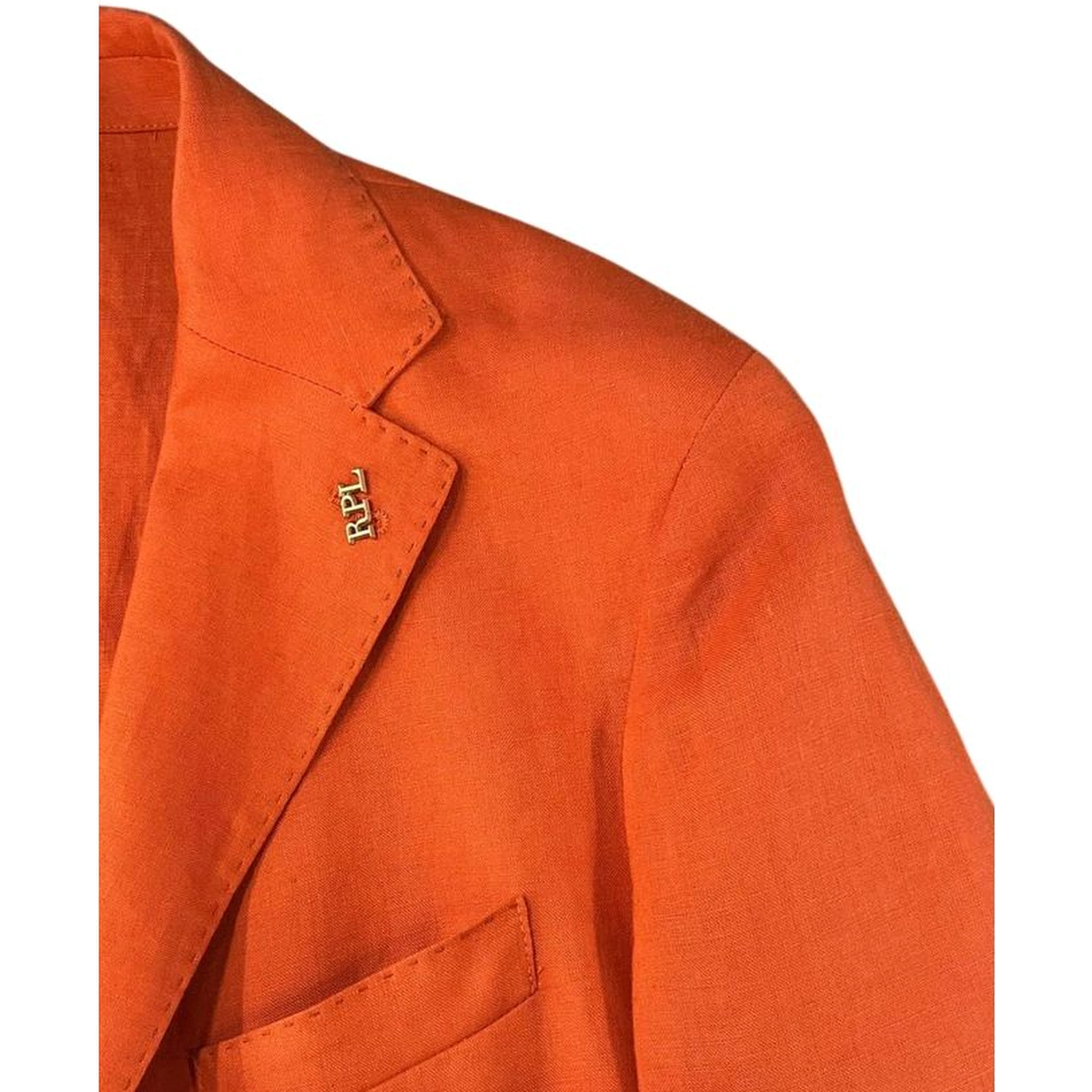 Orange Linen Men Jacket
