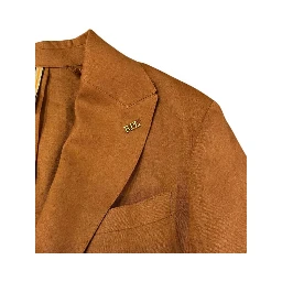 Brown Linen Men's Jacket