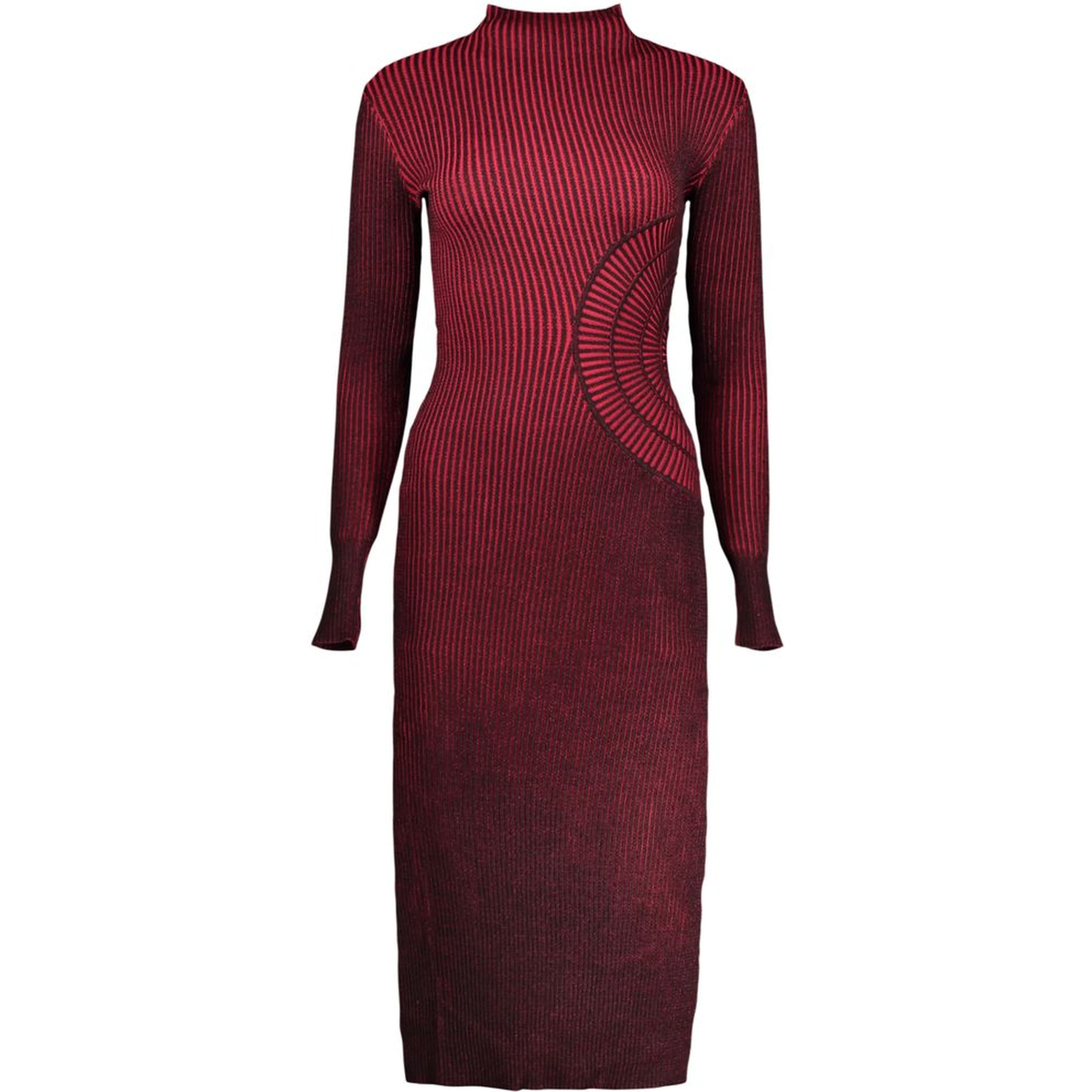 Red Polyester Casual Dress